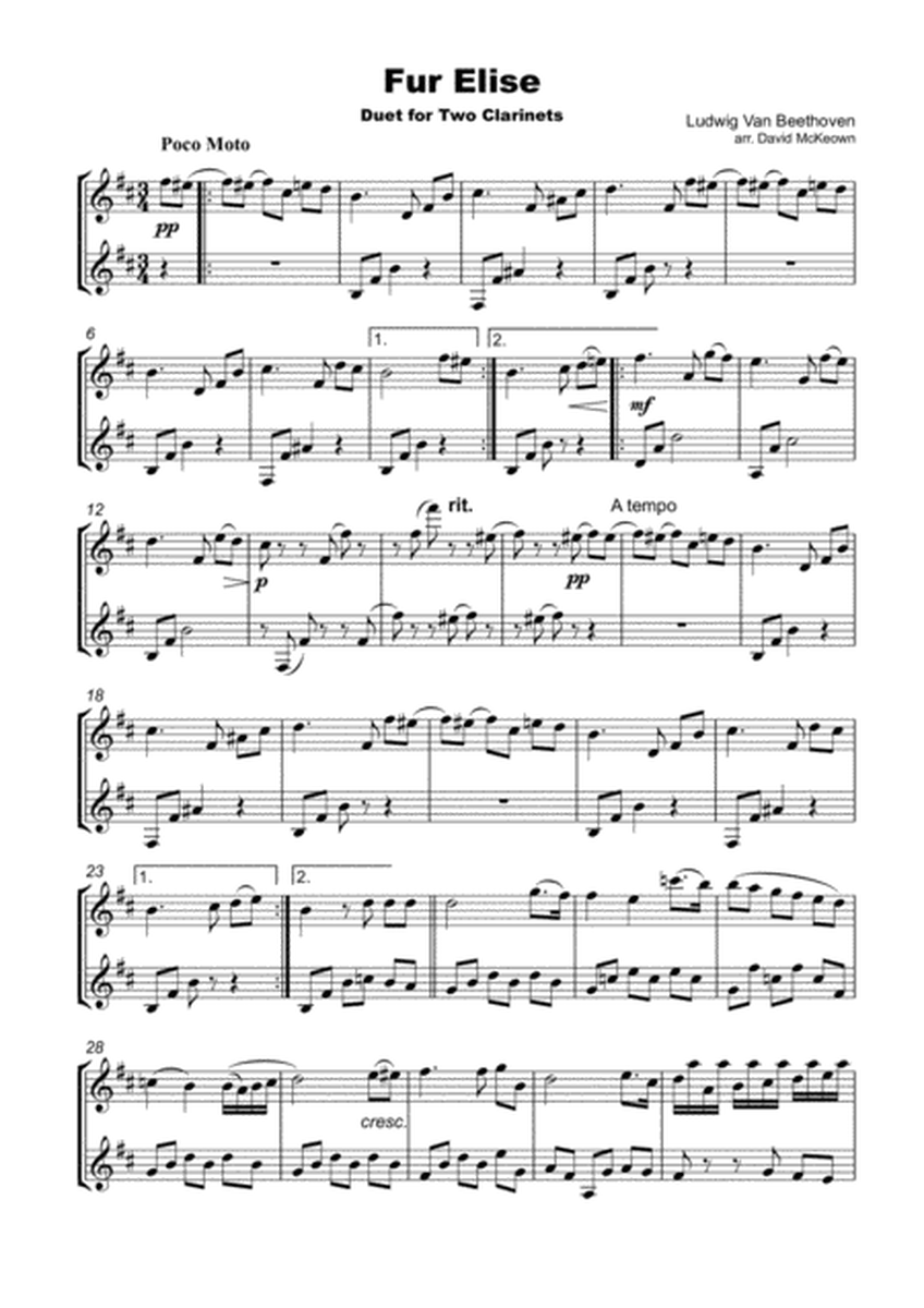 Für Elise, Clarinet Duet