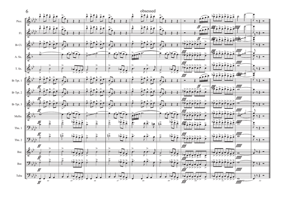 Obsessed Marching Band scores gallery preview page 6