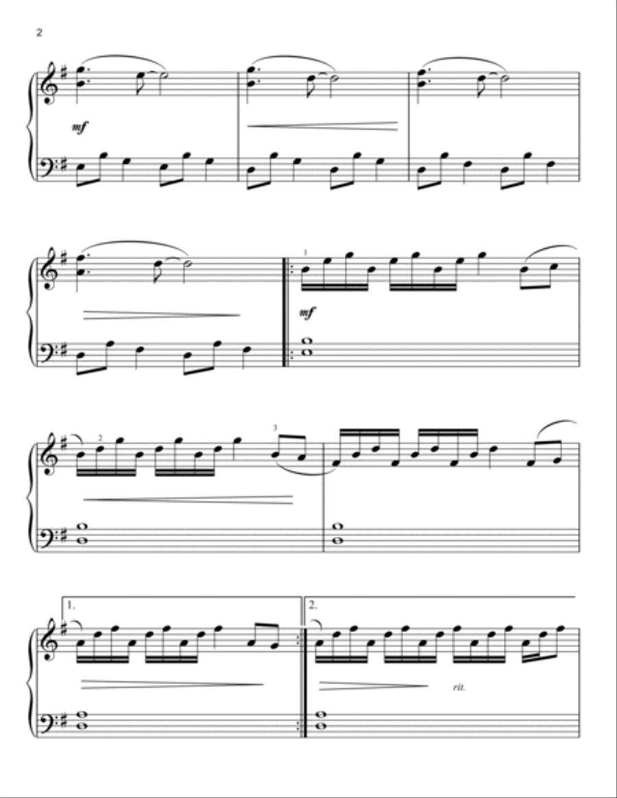 Comptine d'un autre été: L'après-midi Easy Piano scores gallery preview page 2