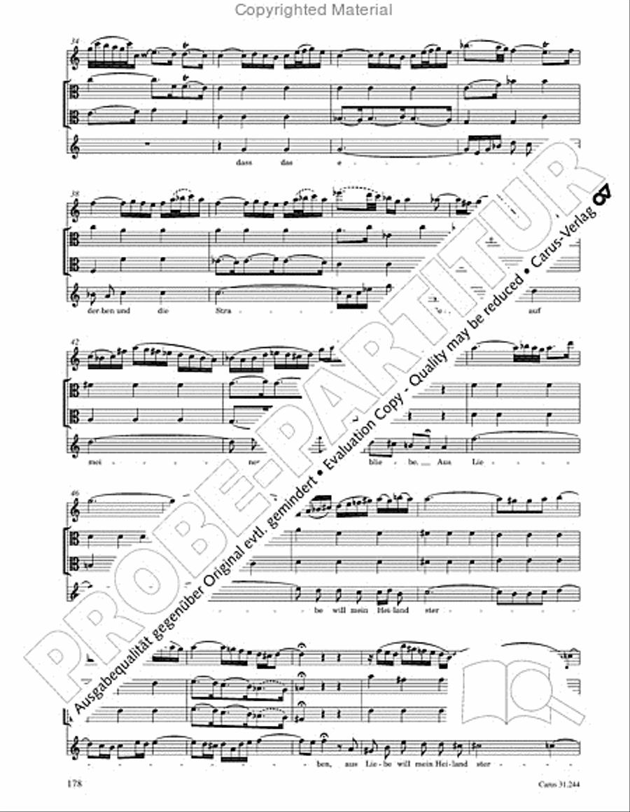 St. Matthew Passion (Matthaus-Passion) 4-Part scores gallery preview page 180