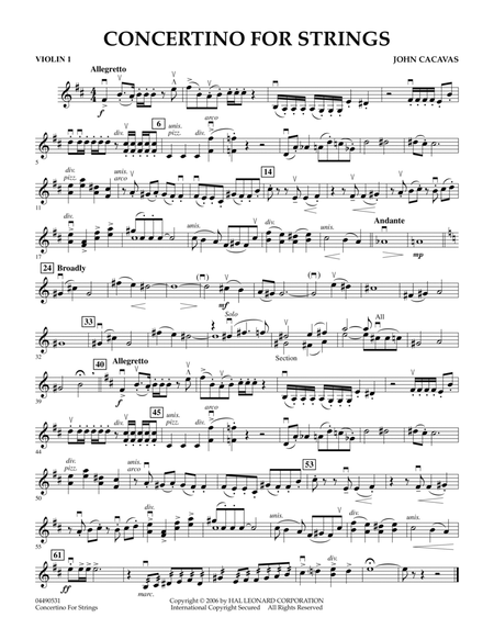 Concertino For Strings - Violin 1