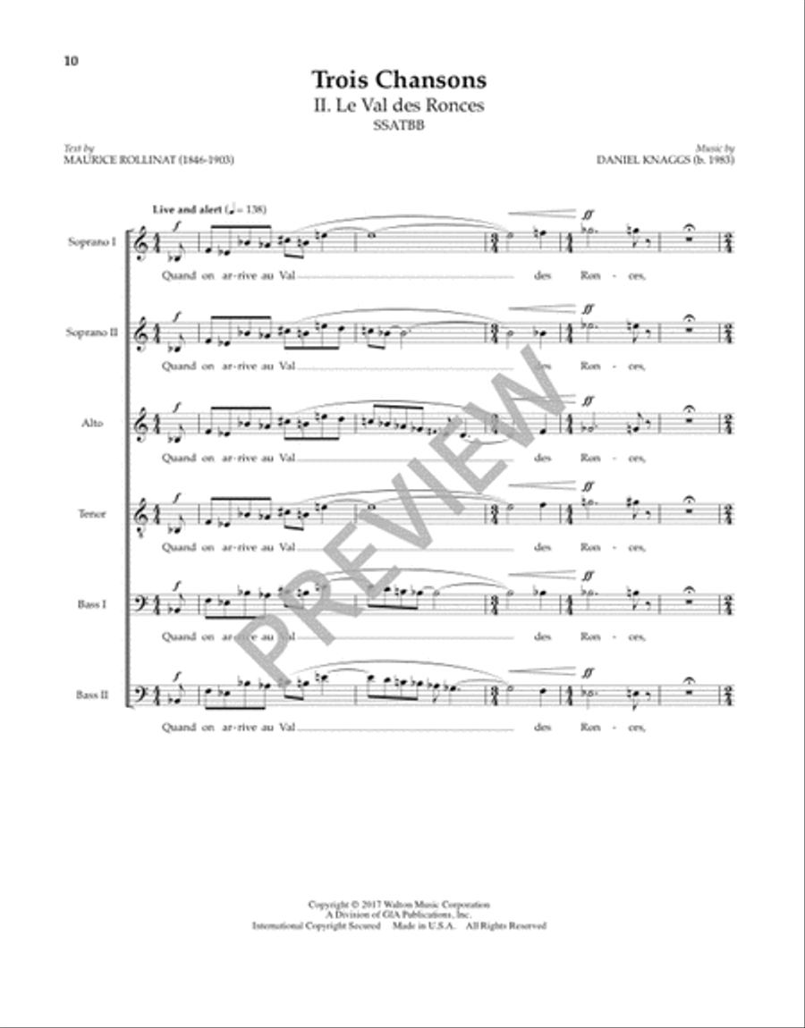 Trois Chansons Trois Chansons Divisi scores gallery preview page 11