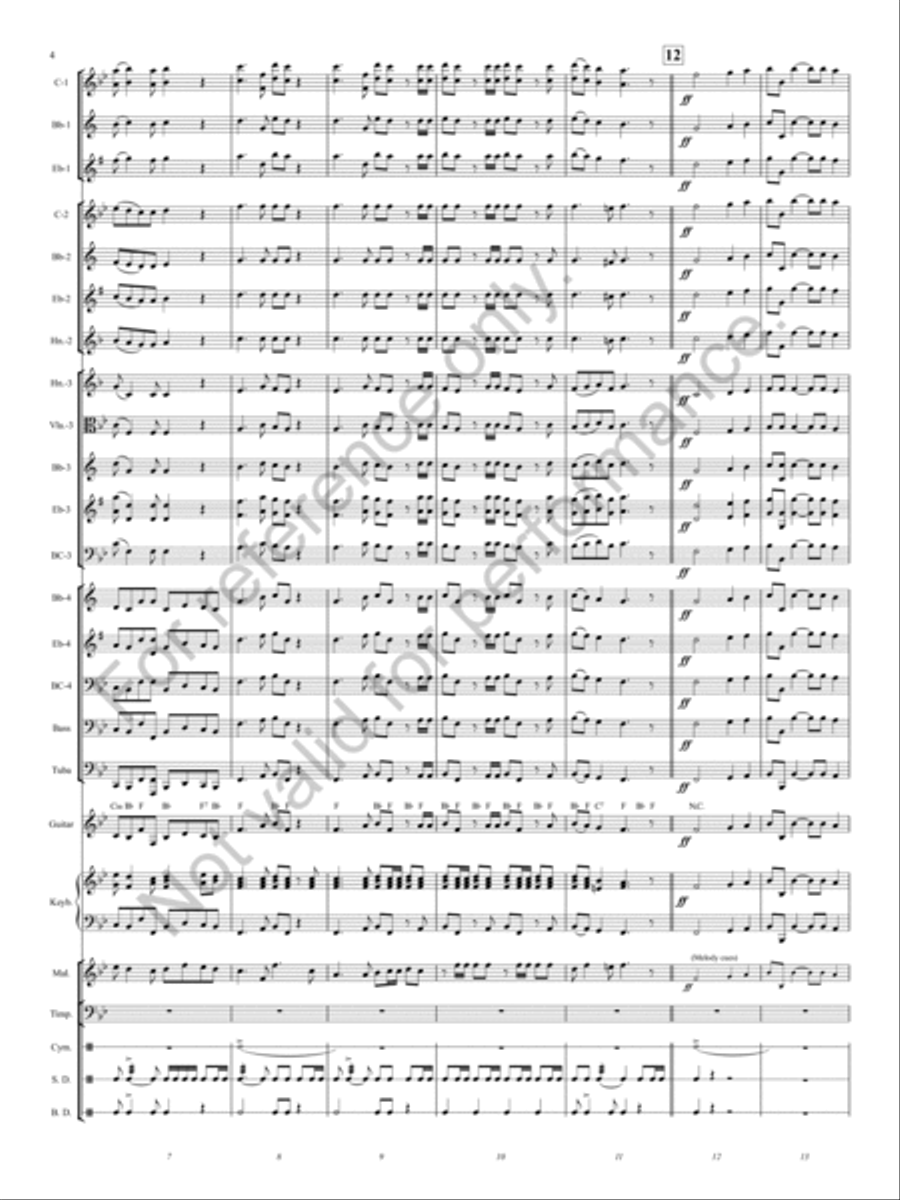 Hallelujah Chorus Concert Band scores gallery preview page 3