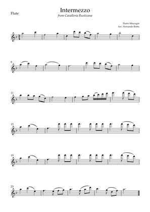 Intermezzo Cavalleria Rusticana (Pietro Mascagni) for Flute Solo