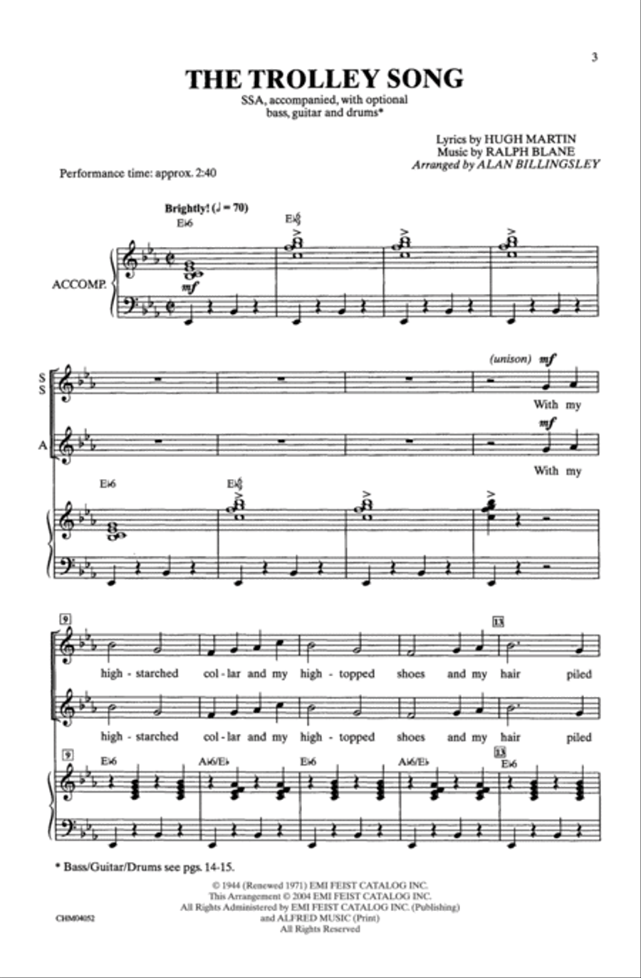 The Trolley Song Women's Choir scores gallery preview page 2