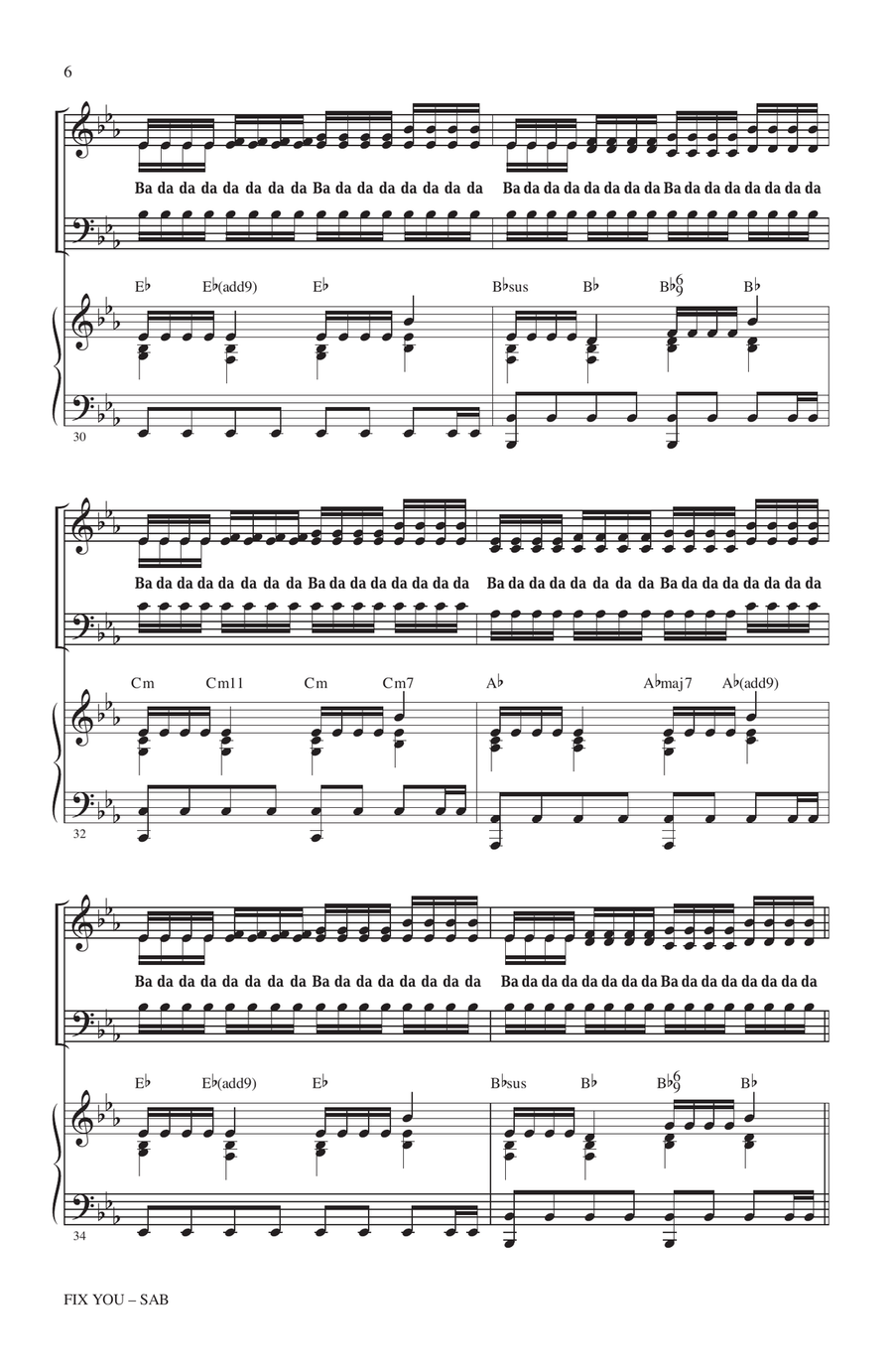 Fix You 3-Part scores gallery preview page 5