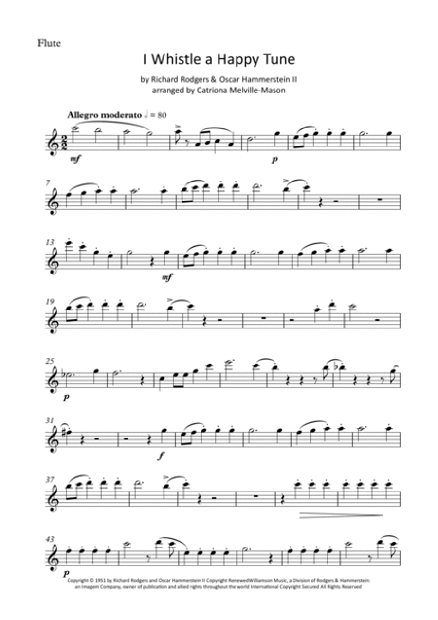 I Whistle A Happy Tune Woodwind Trio scores gallery preview page 5