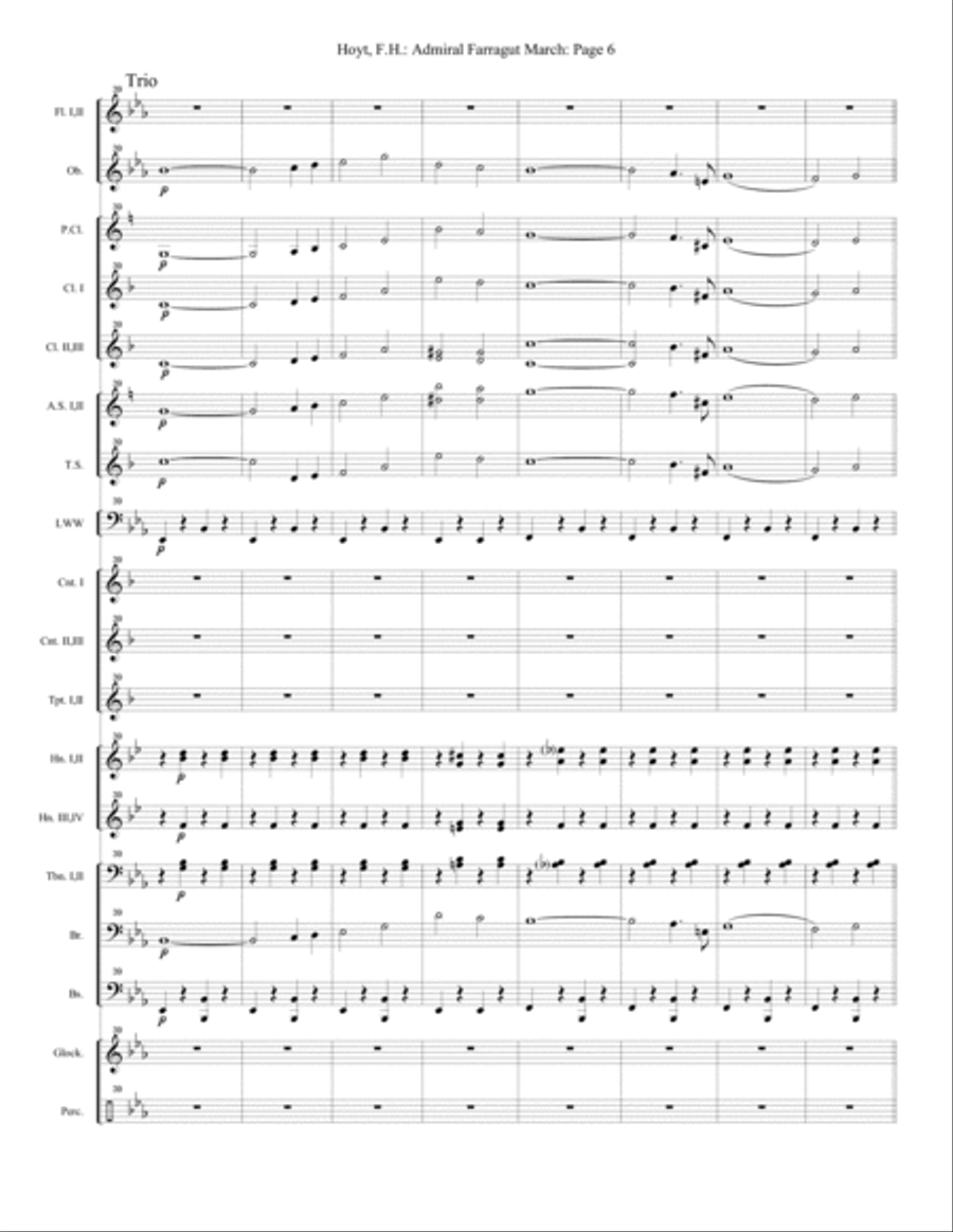 Admiral Farragut - Extra Score Concert Band scores gallery preview page 6