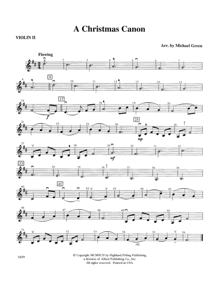 A Christmas Canon: 2nd Violin