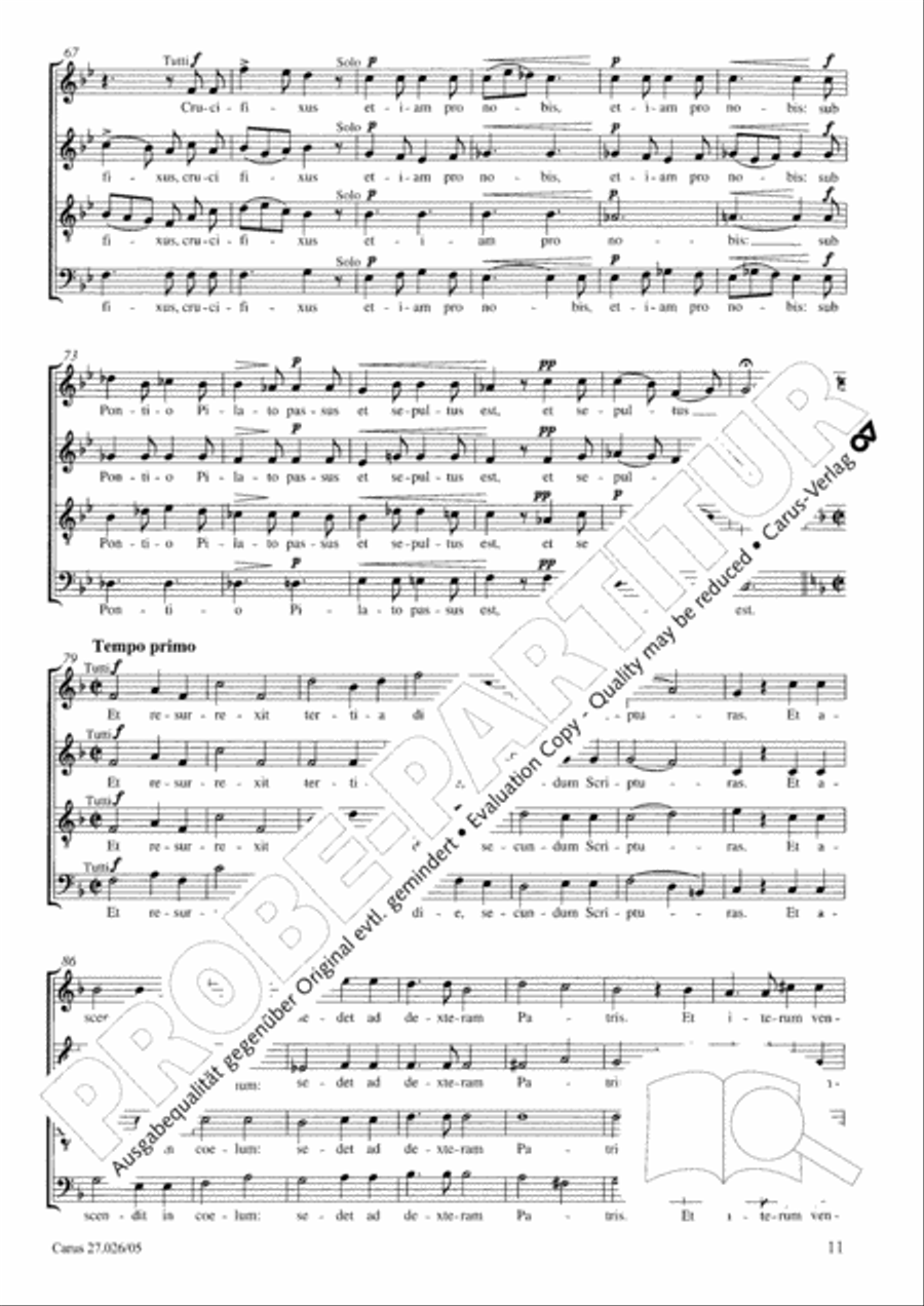 Mass in A minor Mass in A minor 4-Part scores gallery preview page 12
