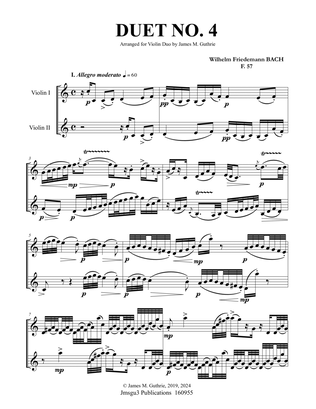 WF Bach: Duet No. 4 for Violin Duo