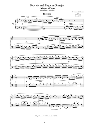 Book cover for Scarlatti A - Toccata and Fugue No.9 in G major for Piano