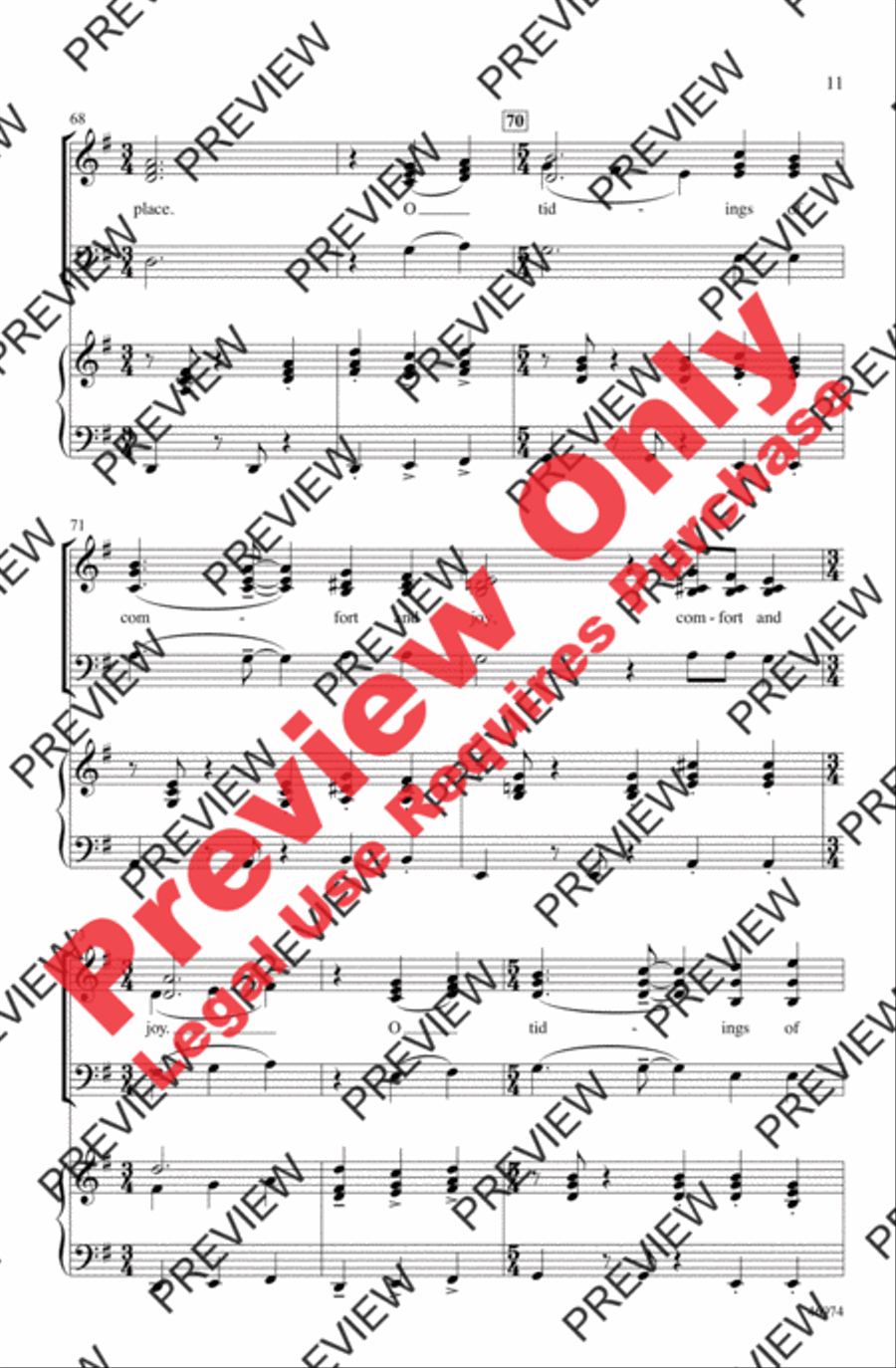 God Rest Ye Merry, Gentlemen 3-Part scores gallery preview page 11