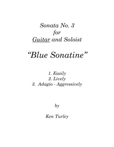Duo Sonata No. 03 for Guitar and Flute/Violin "Blue Sonatine" image number null
