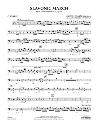 Slavonic March (from Serenade for Winds, Op. 44) - String Bass