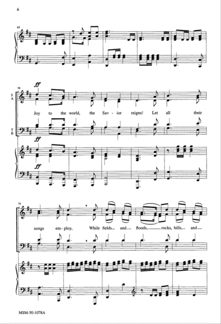Joy to the World 4-Part scores gallery preview page 5