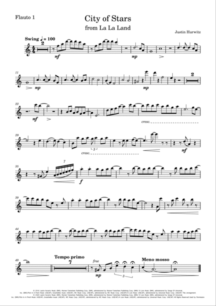 City Of Stars Woodwind Trio scores gallery preview page 2