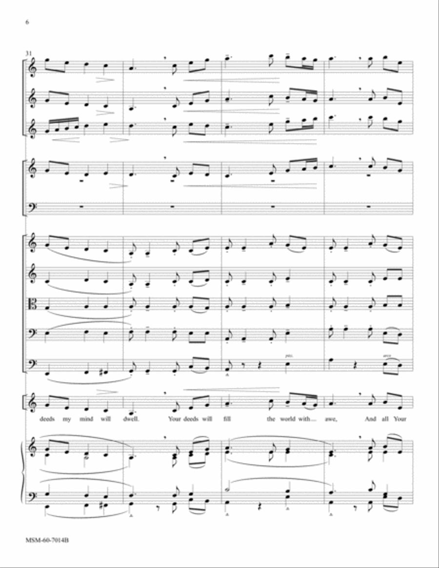I Will Exalt My God and King (Downloadable Orchestral Score and Parts) Choir scores gallery preview page 6
