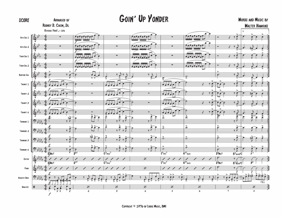 Goin' Up Yonder Jazz Ensemble scores gallery preview page 1