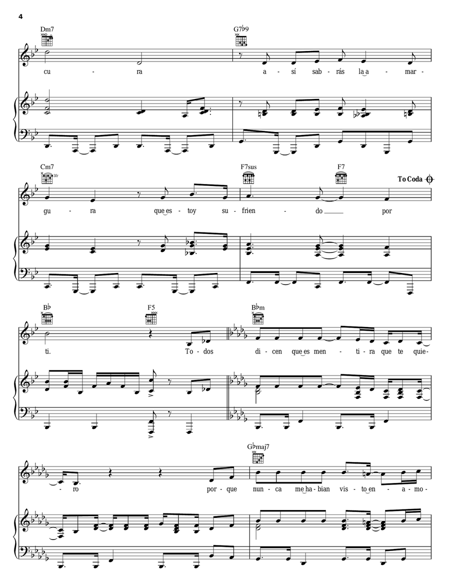 Jurame Piano, Vocal, Guitar scores gallery preview page 4