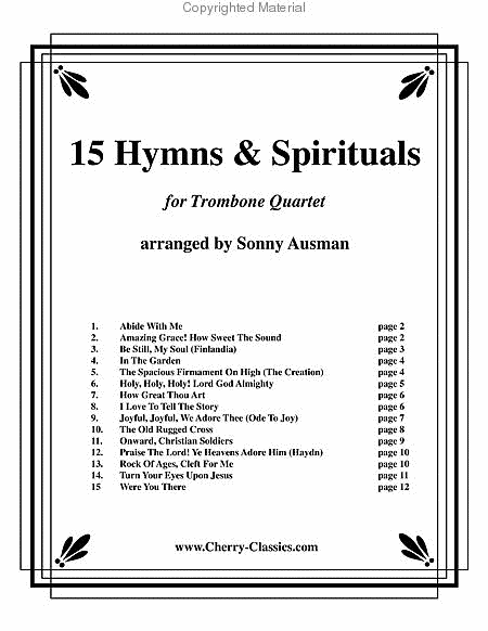 15 Hymns & Spirituals-Bass clef edition image number null