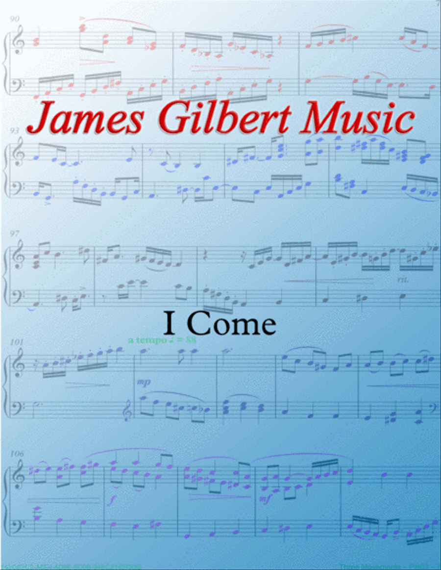 I Come Organ Solo scores gallery preview page 1