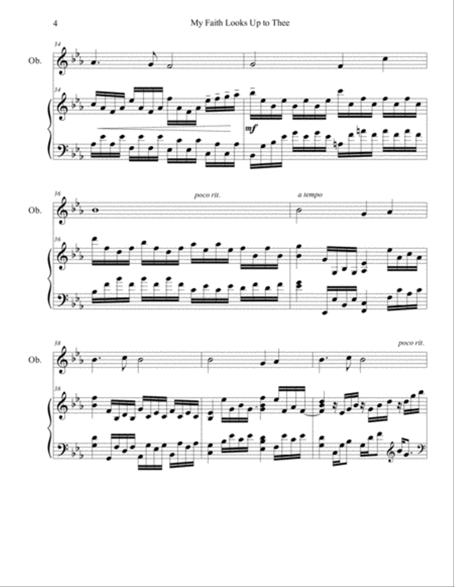 My Faith Looks Up to Thee (oboe/piano), arr. Brenda Portman Piano scores gallery preview page 4