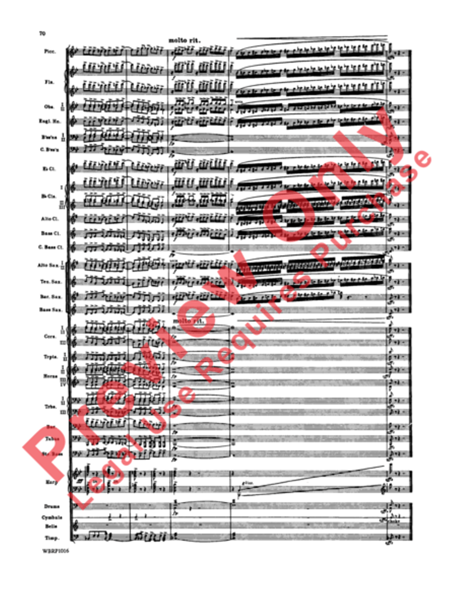 Rhapsody in Blue Concert Band scores gallery preview page 73