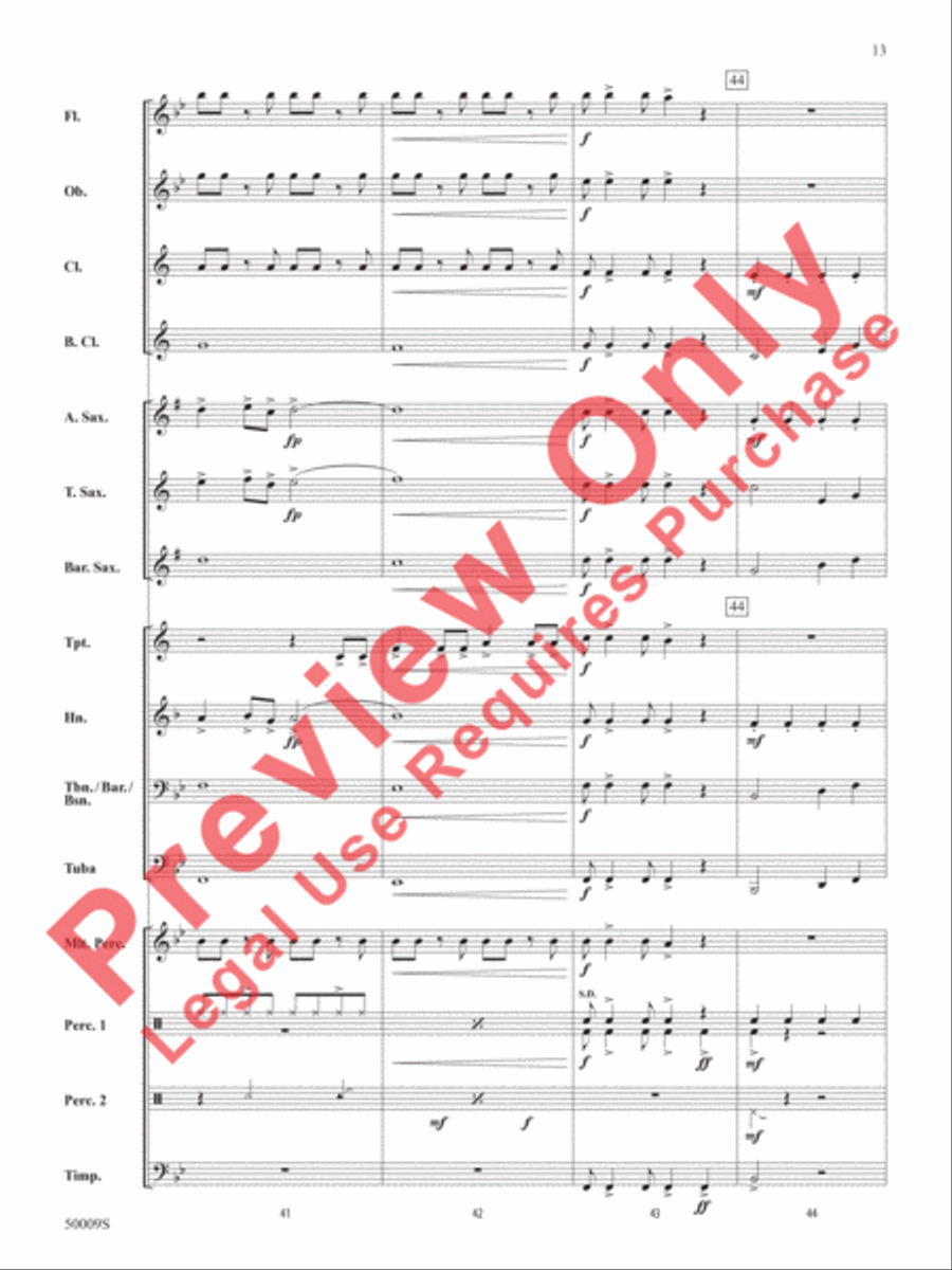 On to Victory Concert Band scores gallery preview page 14