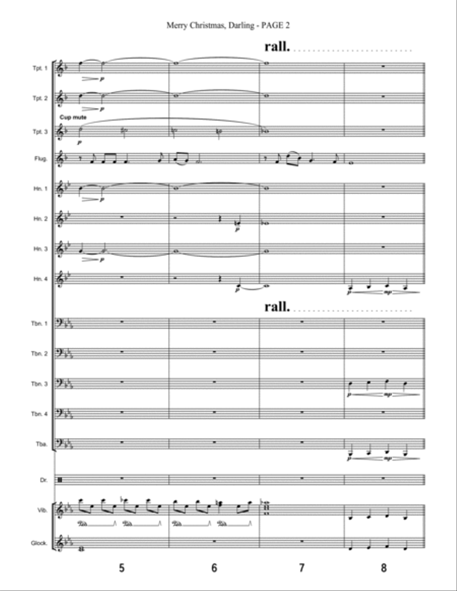 Merry Christmas, Darling Brass Ensemble scores gallery preview page 6