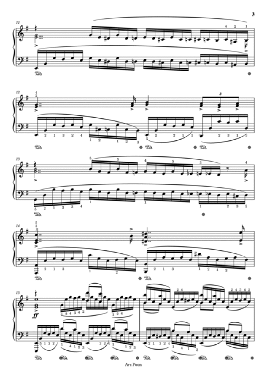 Rachmaninoff - Moment Musicaux in E minor - Op.16 No.4 - Original With Fingered - For Piano Solo Piano Solo scores gallery preview page 3