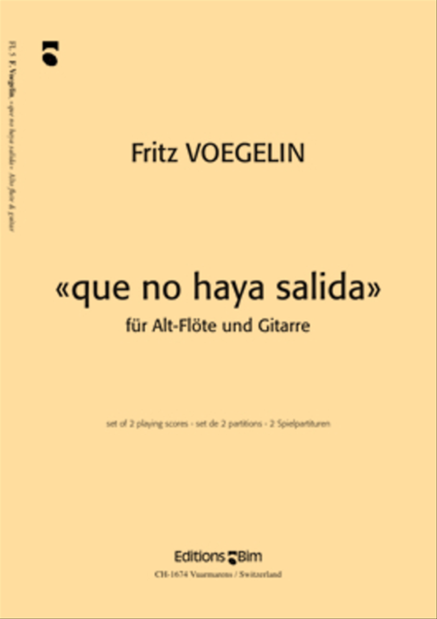 Que no haya salida Flute scores gallery preview page 1