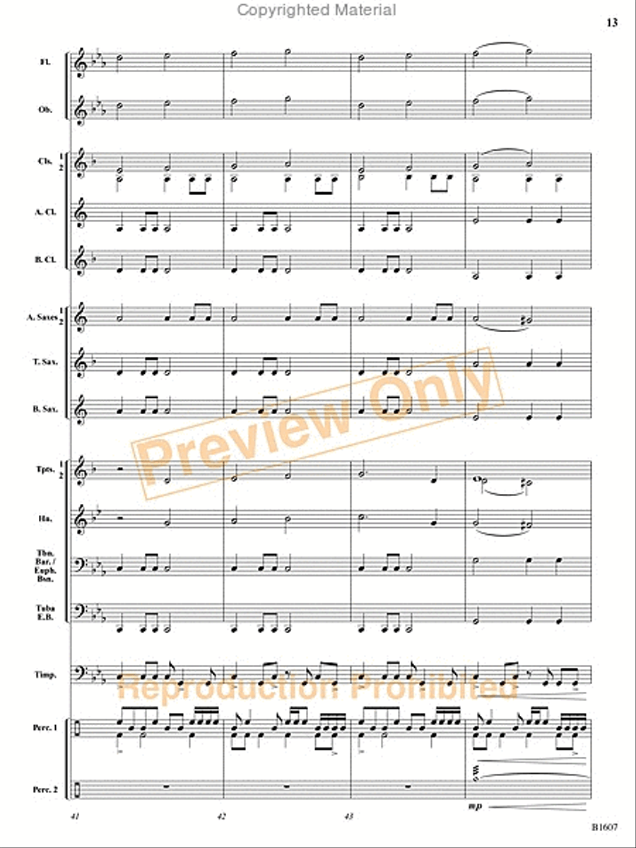 The Fires of Bandai Concert Band scores gallery preview page 14