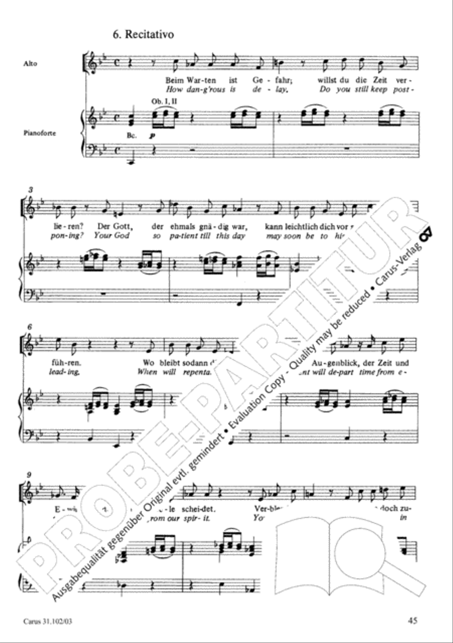 Lord God, your eyes are seeing truth in trusting (Herr, deine Augen sehen nach dem Glauben) ATB scores gallery preview page 46
