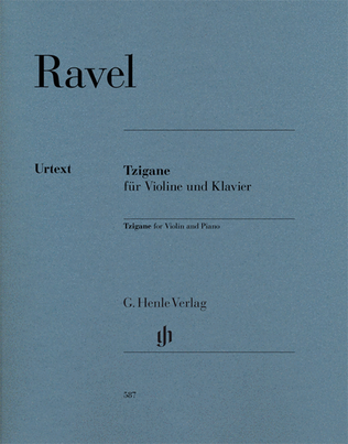Book cover for Tzigane for Violin and Piano