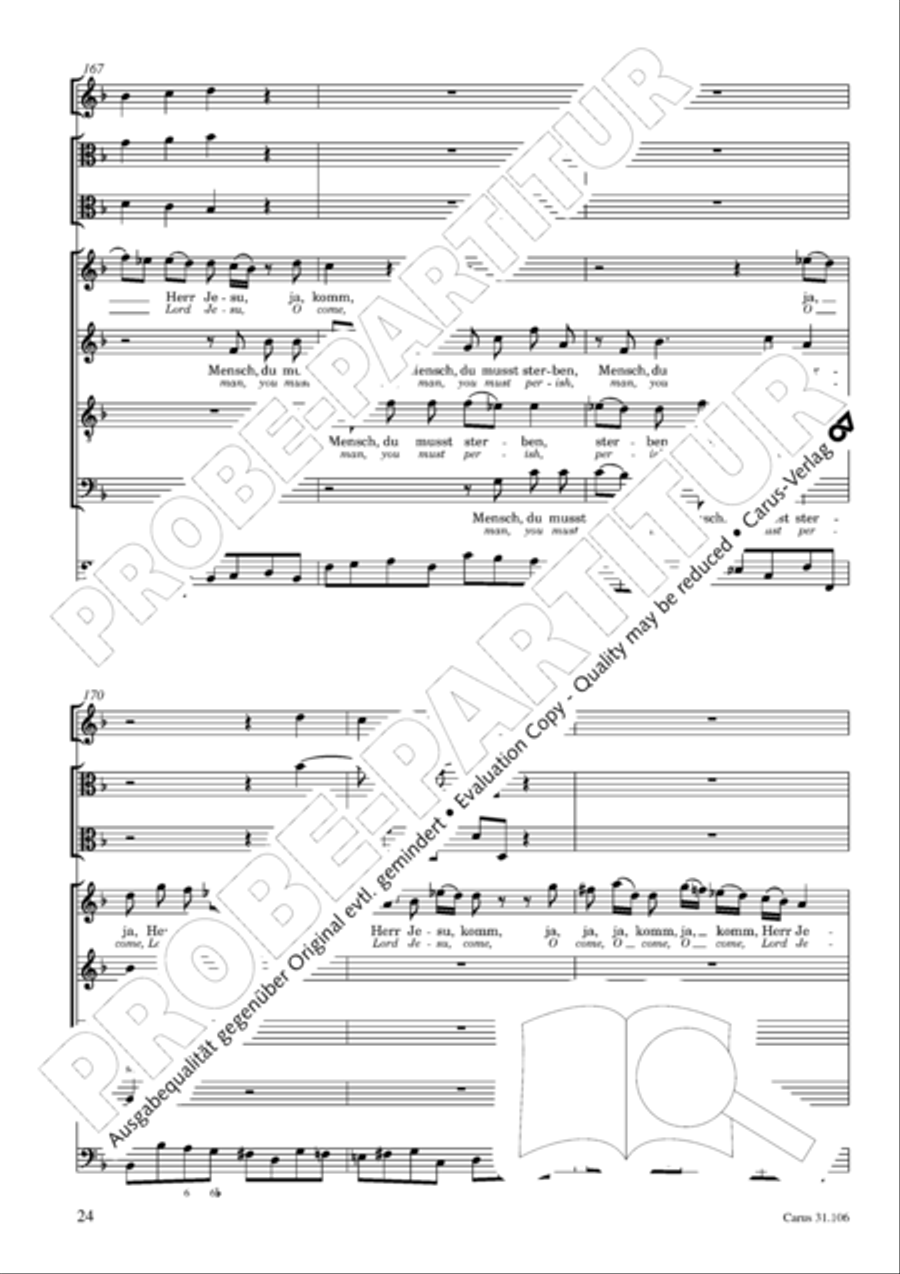 God's own time is the time appointed (Gottes Zeit ist die allerbeste Zeit) 4-Part scores gallery preview page 25