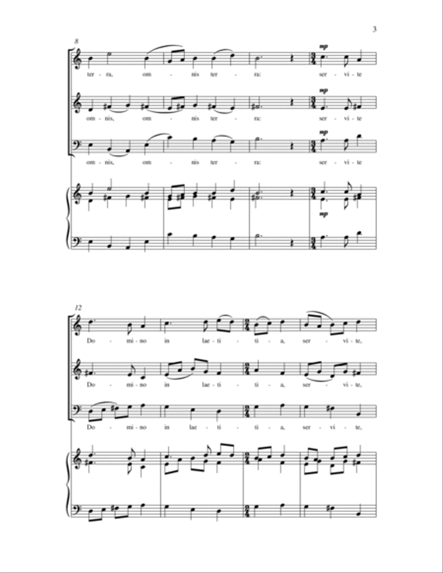 Jubilate Deo 3-Part scores gallery preview page 2