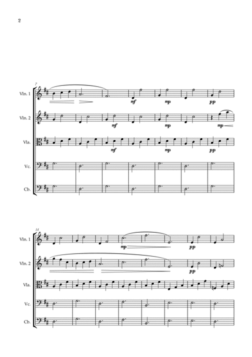 Gymnopédie no 1 | String Quintet | Original Key |Easy intermediate image number null