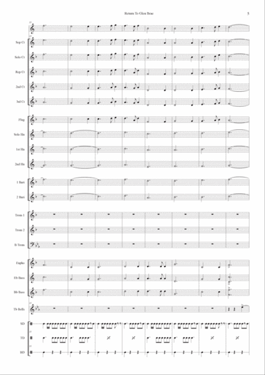 Return To Glen Brae Return To Glen Brae Brass Band scores gallery preview page 6