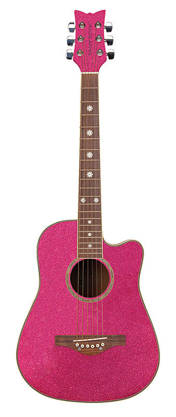 Daisy Rock Girl Guitars: Wildwood Acoustic Guitar (Atomic Pink)
