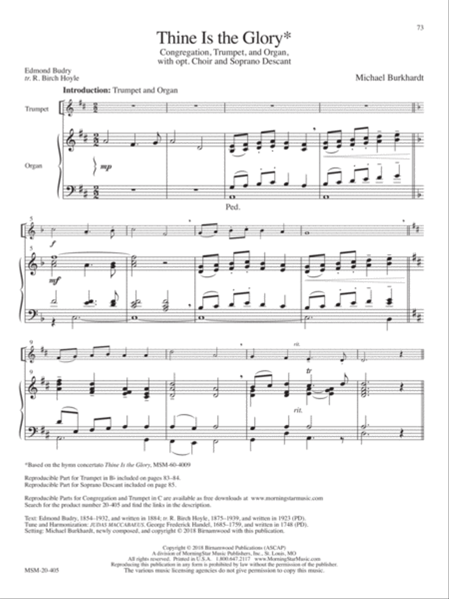 Thine is the Glory Thine is the Glory Choir scores gallery preview page 1