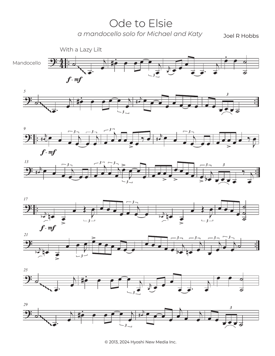 Ode to Elsi Part scores gallery preview page 2