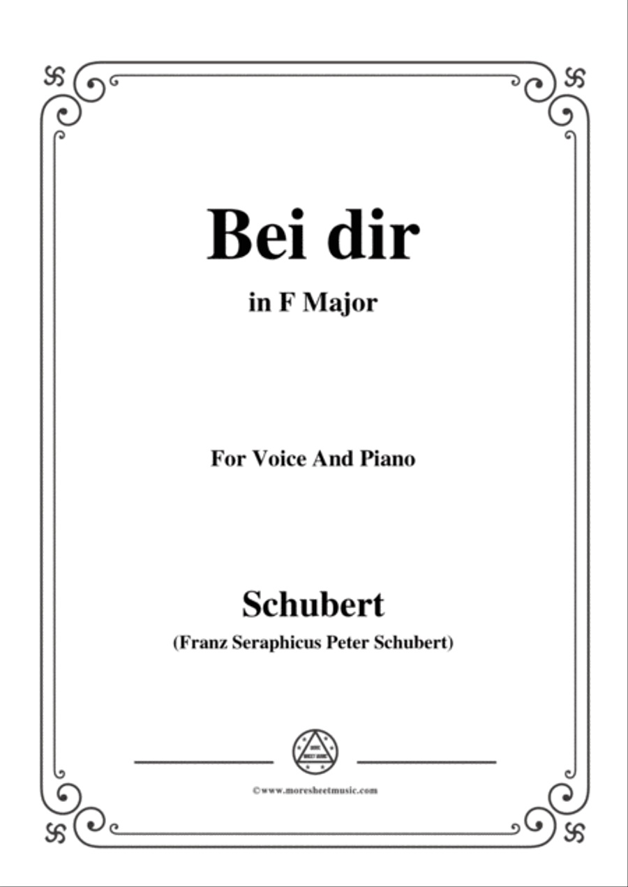 Schubert-Bei dir,in F Major,Op.95,No.2,for Voice and Piano Voice Solo scores gallery preview page 1