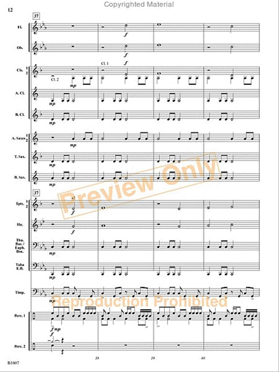 The Fires of Bandai The Fires of Bandai Concert Band scores gallery preview page 13