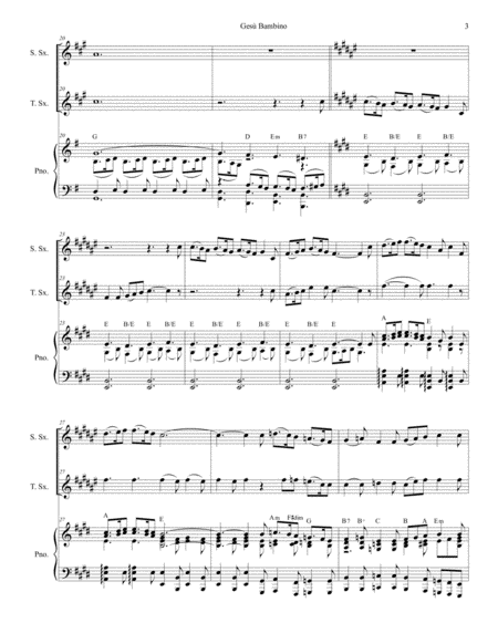 Gesu Bambino (Duet for Soprano and Tenor Saxophone) image number null
