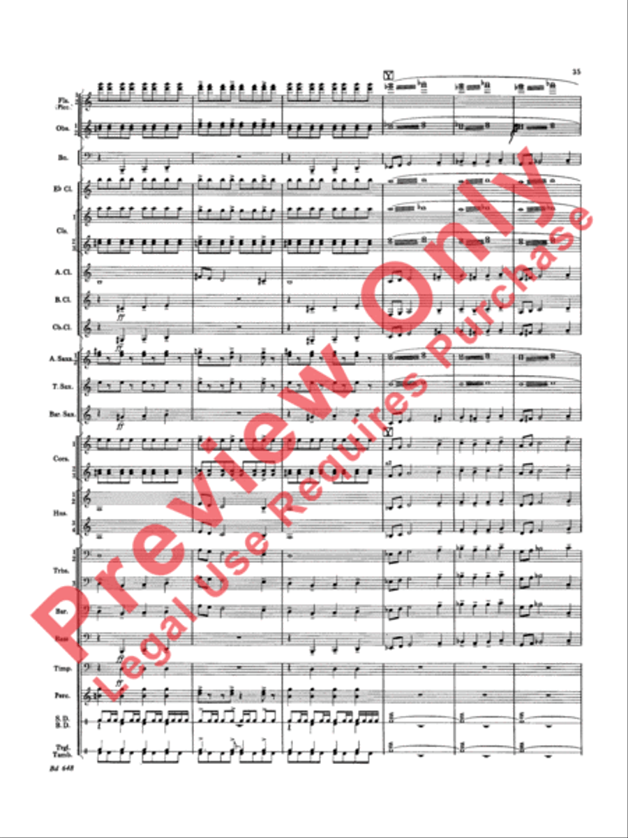 Overture Jubiloso Concert Band scores gallery preview page 38