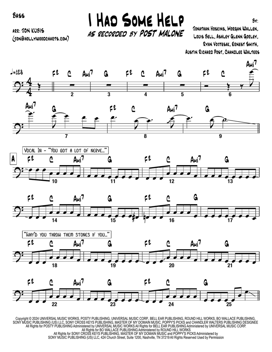 I Had Some Help Acoustic Guitar scores gallery preview page 1