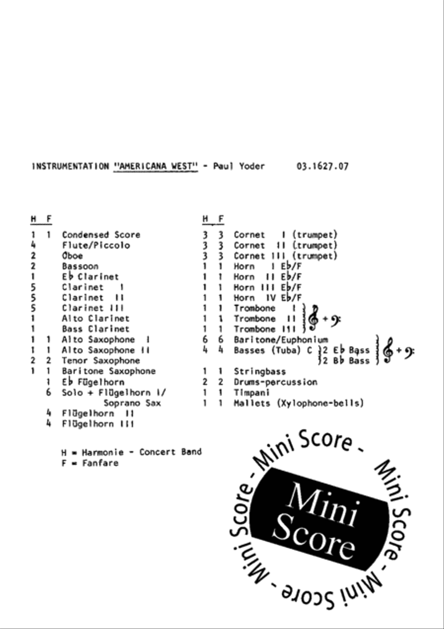Americana West Concert Band scores gallery preview page 4