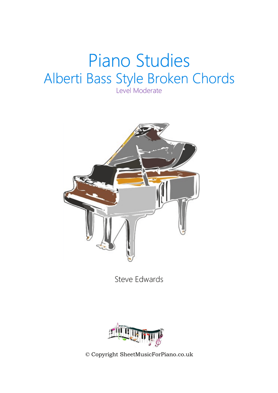 Alberti Bass Style Broken Chords Study - Moderate Piano Piano Solo scores gallery preview page 1