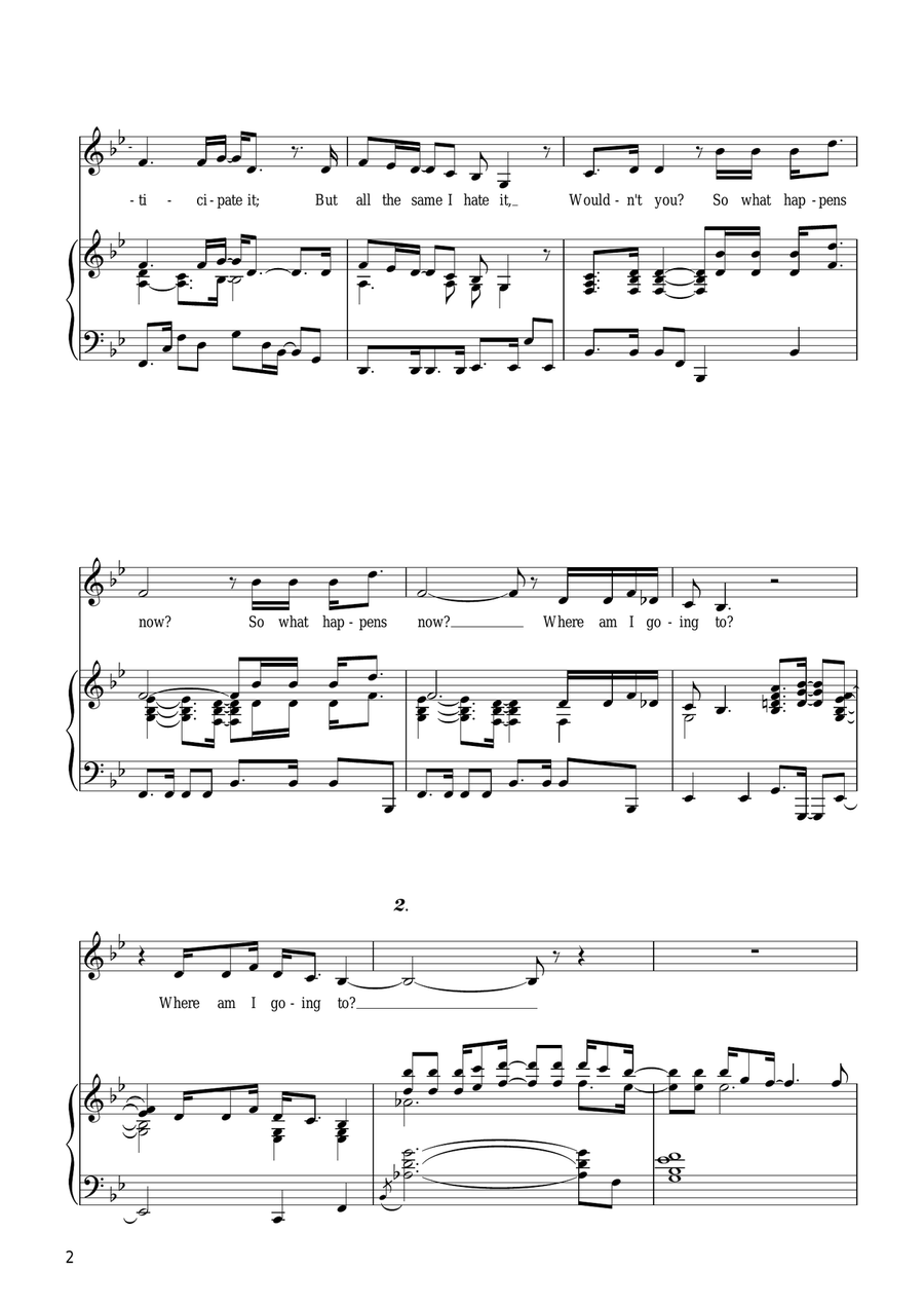 Another Suitcase In Another Hall (from Evita) Voice scores gallery preview page 2